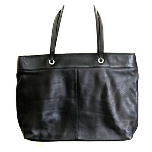 EUC DKNY Black Leather Tote